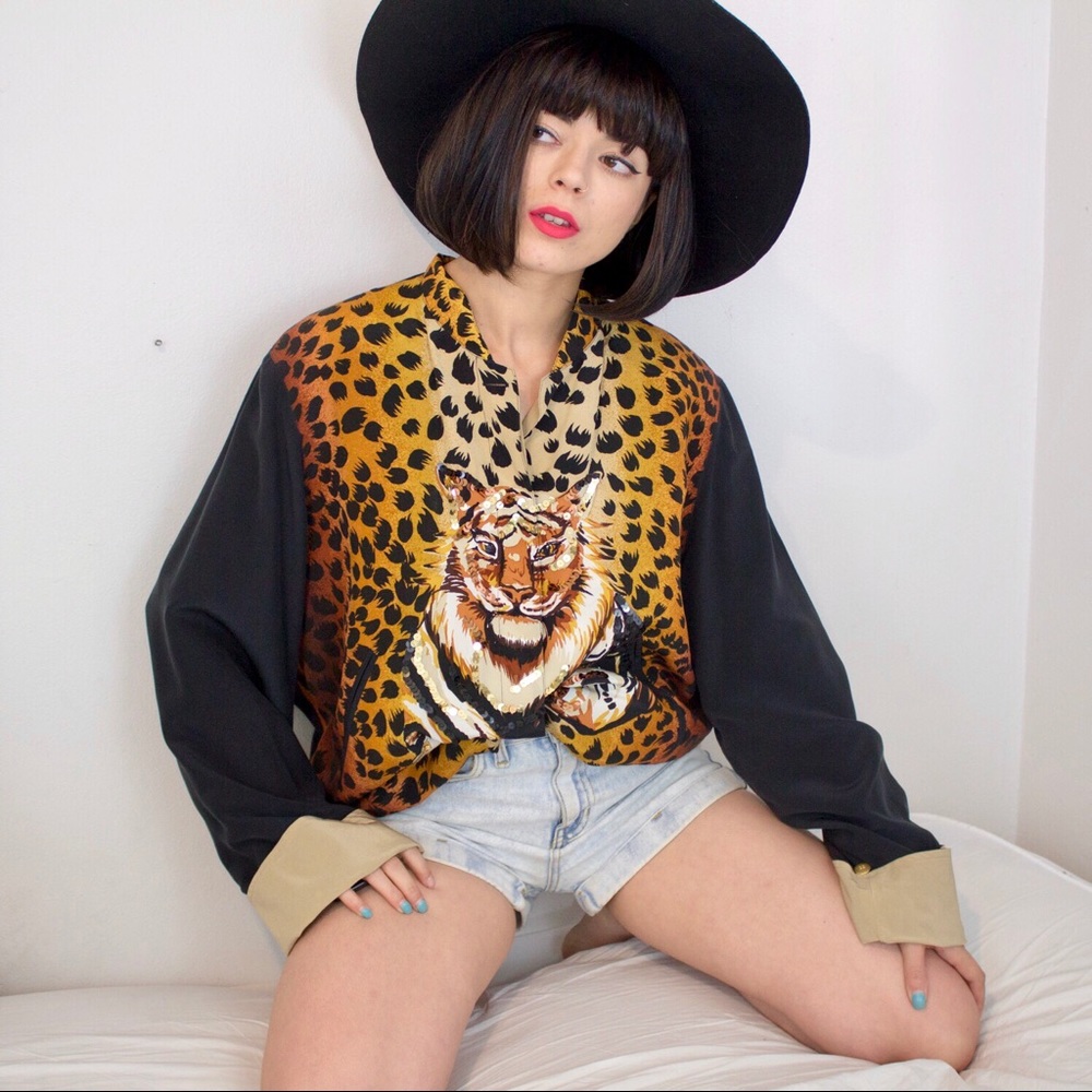 Vintage tiger blouse